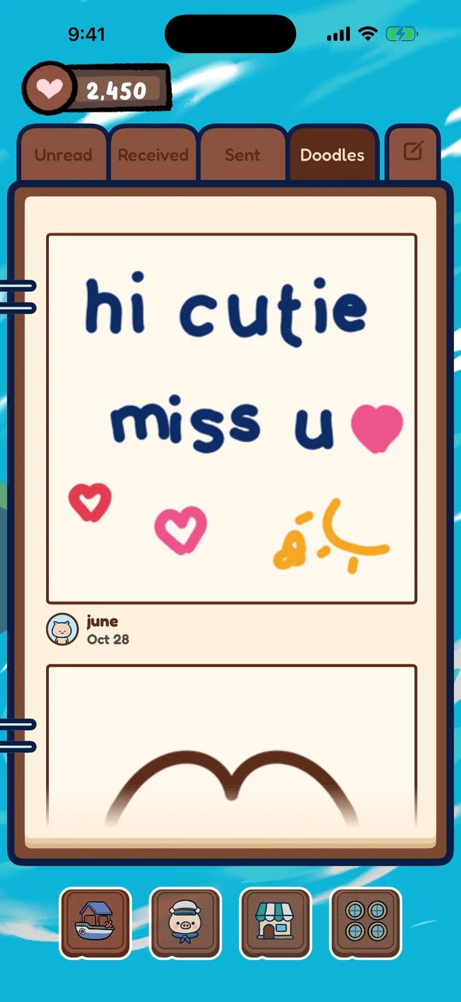 every doodle you've sent each other